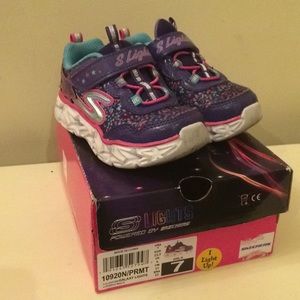 Sketchers galaxy lights purple sneakers